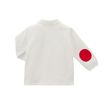 Dječja košulja | Japanski stil | Kvadratni ovratnik | Dugi rukav | Pamuk (85% pamuk) s izšivanim alfabetnim logotipom