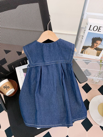 Dječja haljina za djevojčice od korduroja, s naramenicama, A-linijski kroj, Dream Chenxi