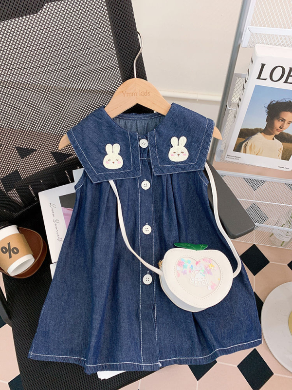 Dječja haljina za djevojčice od korduroja, s naramenicama, A-linijski kroj, Dream Chenxi