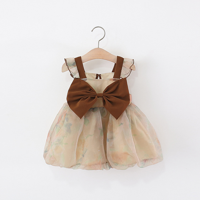 Gyerekeknek szóló ruha – hercegnő stílus, pamut, 95% tartalom, 1–3 éveseknek, 2025 nyár