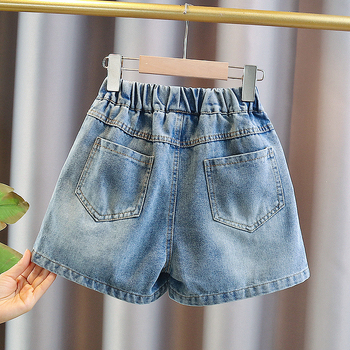 Dječje džins suknja-šorc, 50% pamuk, srednje visok pojas, elastno zatvaranje gumicom, za dobnu skupinu 3–8 godina.