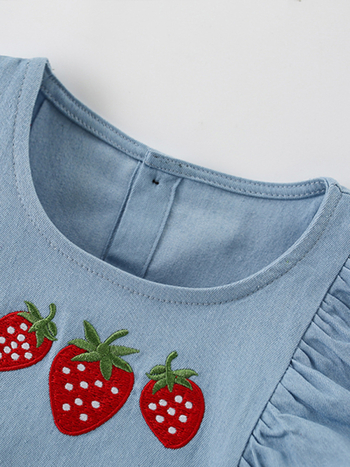 Dječja suknja u stilu princeze, pamuk, kratkim rukavima, ljeto, za uzrast 3–8 godina