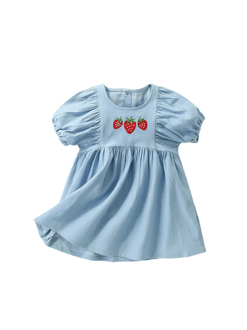 Dječja suknja u stilu princeze, pamuk, kratkim rukavima, ljeto, za uzrast 3–8 godina