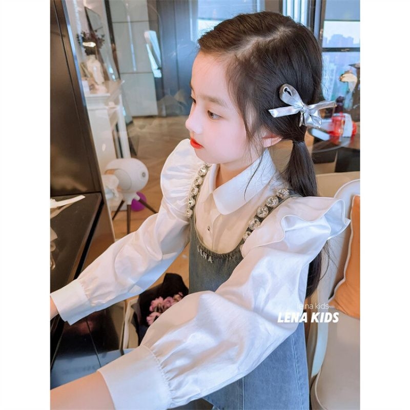 Lemon Deer Gyémánt-Denim Két Rész Gyerekek Szoknyás Kostüm, Édes Stílus, Regenerált cellulóz Szál