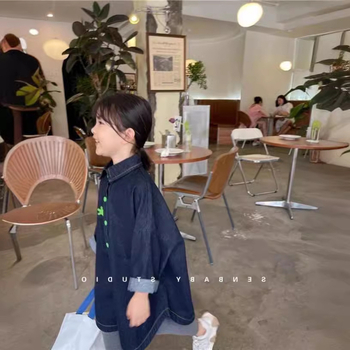 Lányok denim szoknya - Laza szabás, 90% pamut, tavasz, 3-8 évesek