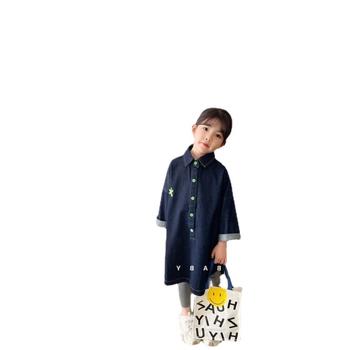 Lányok denim szoknya - Laza szabás, 90% pamut, tavasz, 3-8 évesek