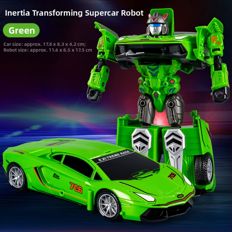 DIY robota automobiļa transformējošais modelis – plastmasas auto modelis ar inerces vadību, simulēts militārais transports