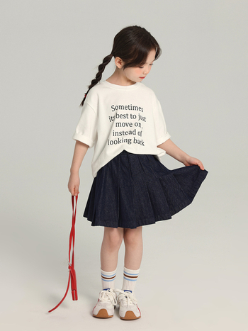 Gyerekeknek pamut pliszált szoknya – 83% pamut, pamut bélés, puha kezeléssel, Nyár 2025