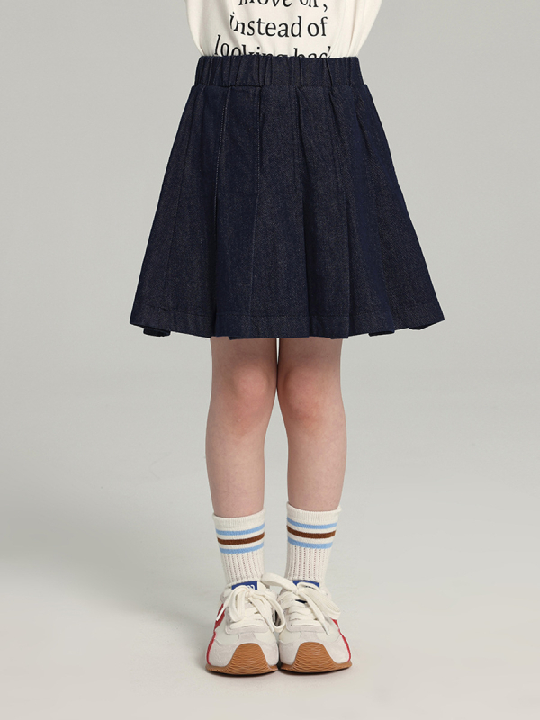 Gyerekeknek pamut pliszált szoknya – 83% pamut, pamut bélés, puha kezeléssel, Nyár 2025