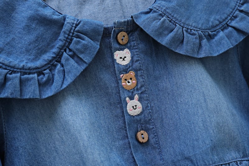 Dječja haljina princeza od pamuka 95% - za dob 3–8 godina - proljeće i jesen - meka obrada