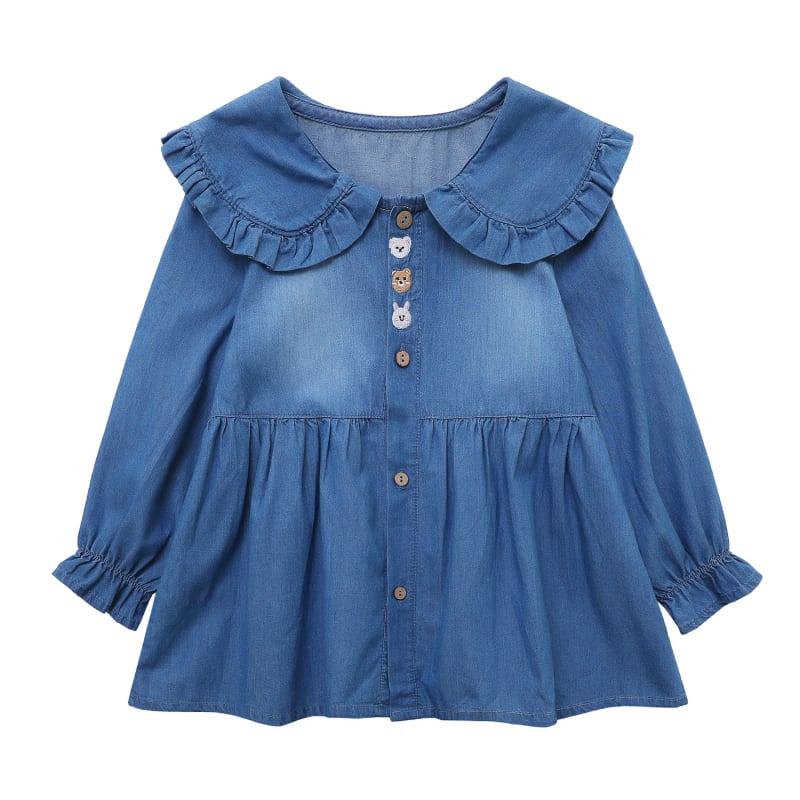 Dječja haljina princeza od pamuka 95% - za dob 3–8 godina - proljeće i jesen - meka obrada