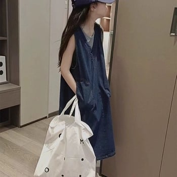 Dječja džins suknja s naramenicama, dugi kroj, pamuk 67%, podstava 51–70%, za djecu od 8 godina