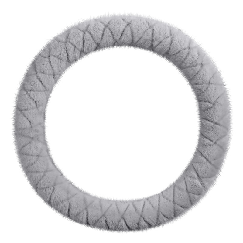 Κάλυμμα τιμονιού από συνθετικό βελούδο με γούνα μίνκ, quilted ανάγλυφο σχέδιο, επιχειρηματικό στυλ, χειμώνας, καθολική εφαρμογή, Gu siyi