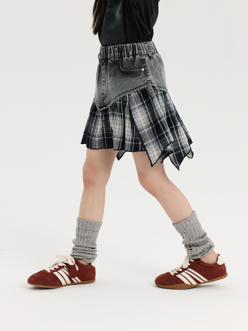 Gyerekeknek szóló szoknya - Nyár 2025, lányoknak, street/hip-hop stílus, fő anyag: pamut 87%, bélés: pamut 81–90%, márka Pudding Haru