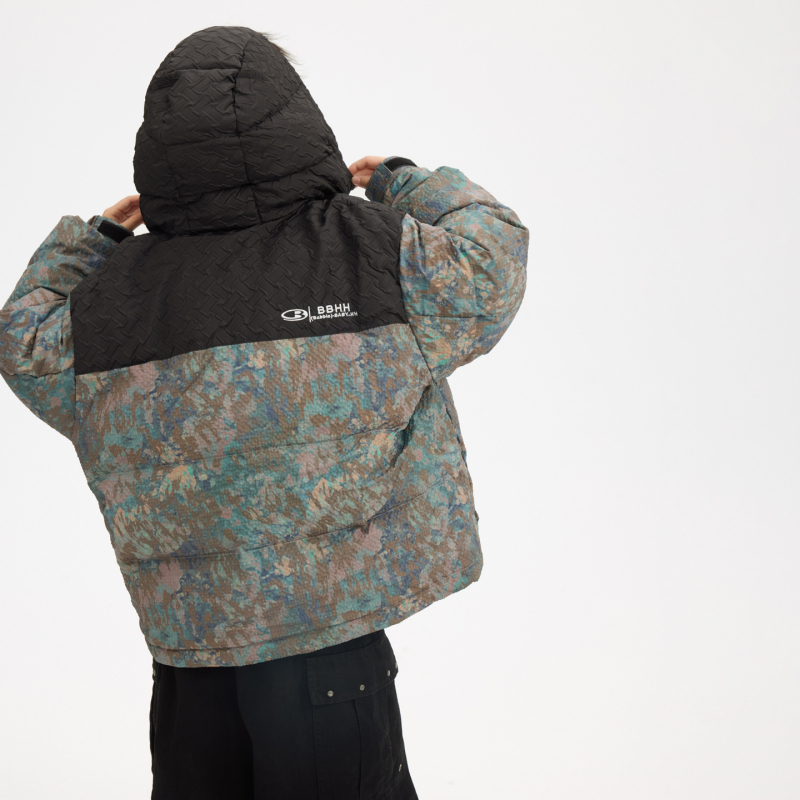 Bērnu ziemas jaka ar pildījumu no balta pīļu pūka, kapuci, Korejas stils, 86–90% balta pīļu pūka, bieza izolācija, priekšējais rāvējslēdzējs