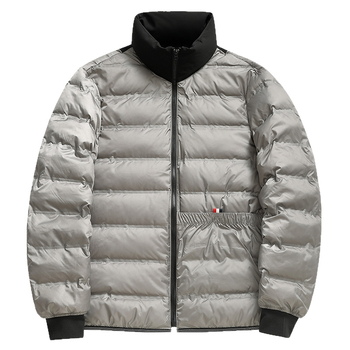 Puffer jakna s bijelim gusjim perjem, loft 550, kapuljača, produženi kroj