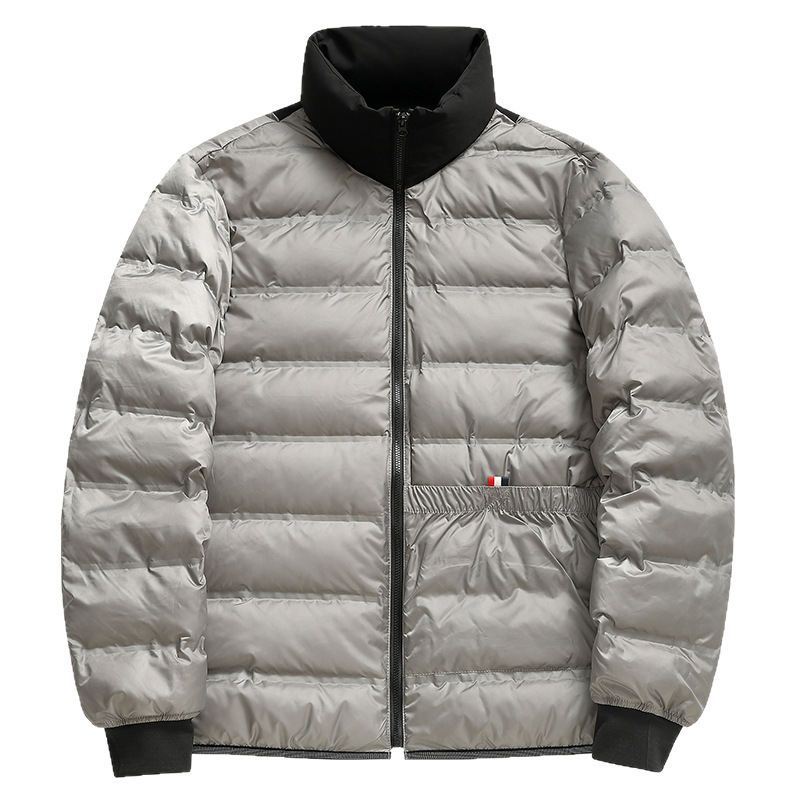 Puffer jakna s bijelim gusjim perjem, loft 550, kapuljača, produženi kroj