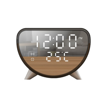 Három az egyben vezeték nélküli töltő asztali ébresztővel és hőmérővel, 15W gyorstöltés, 2A kimenet, 18W összteljesítmény iPhone-hoz