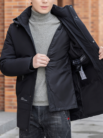 Μπουφάν με αποσπώμενο εσωτερικό επένδυση, γέμισμα από πάπιες πούπουλα 90%, μεσαίου μήκους, ανθεκτικό στον άνεμο και στο κρύο (-20 έως -5 °C)