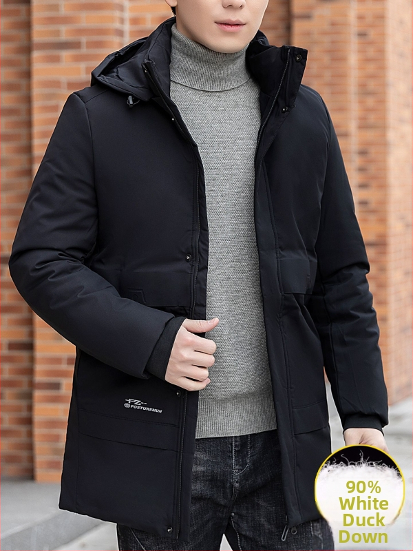 Μπουφάν με αποσπώμενο εσωτερικό επένδυση, γέμισμα από πάπιες πούπουλα 90%, μεσαίου μήκους, ανθεκτικό στον άνεμο και στο κρύο (-20 έως -5 °C)
