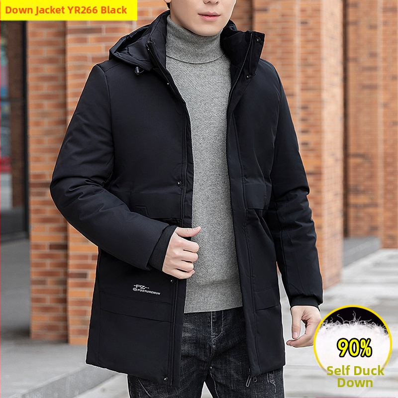 Μπουφάν με αποσπώμενο εσωτερικό επένδυση, γέμισμα από πάπιες πούπουλα 90%, μεσαίου μήκους, ανθεκτικό στον άνεμο και στο κρύο (-20 έως -5 °C)