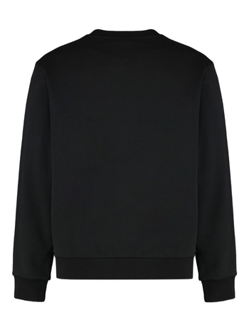 Tricou-sweatshirt pentru bărbați cu guler rotund, imprimare cu logo, croială lejeră, mâneci lungi, din bumbac combed 91–95% (400 g/m²+)