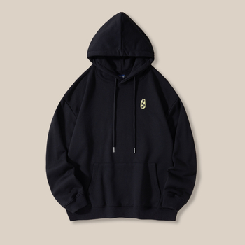 Hanorac tricotat cu broderie koi, bumbac 96%+, tricot gros, guler rotund, mâneci lungi