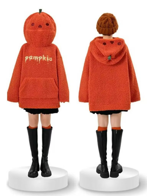 Hooded fleece pulover s zipom, print dizajn, slobodan kroj, poliester