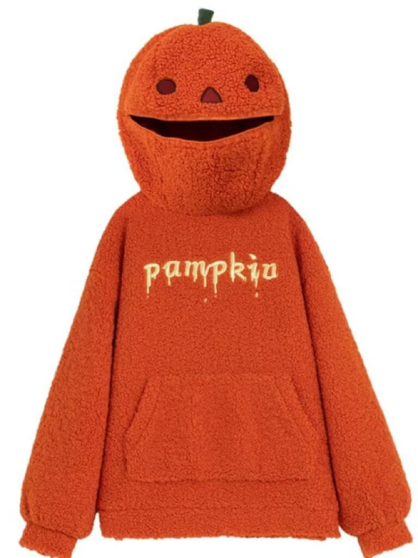 Hooded fleece pulover s zipom, print dizajn, slobodan kroj, poliester