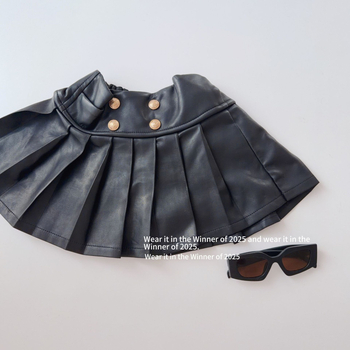 Meitenēm ziemas džinsa plisētā svārka — Korejas versija; ārējais audums ar enzīmu mazgāšanu (60% kokvilna); iekšējā odere no kokvilnas; vecuma grupa 3–8 gadi