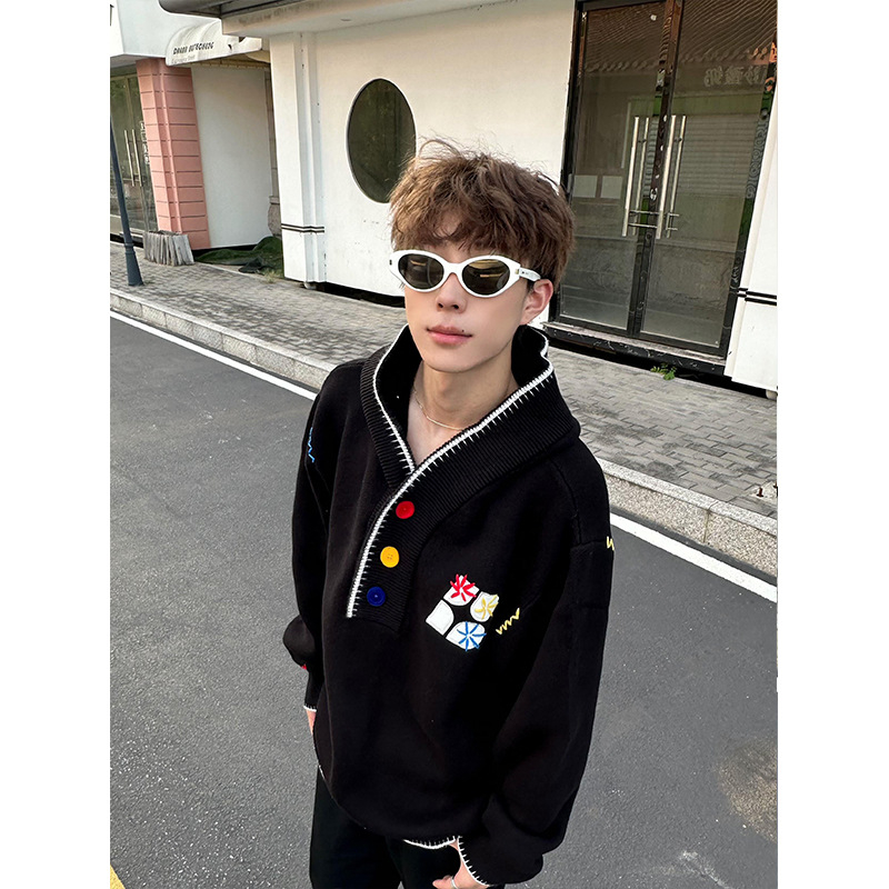 Sivi američki retro izvezeni hoodied dukserica za muškarce – trendovski visokokvalitetni streetwear