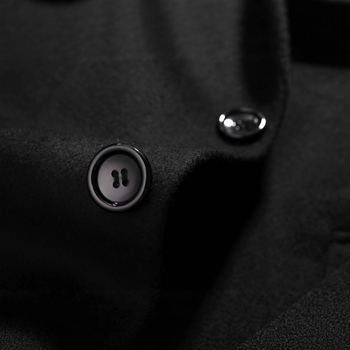 Ανδρικό παλτό από μείγμα μαλλιού – Slim fit, 50% μαλλί, με δύο κουμπιά, πέτο, μονόχρωμο, επένδυση πολυεστέρα, χειμερινή επαγγελματική ενδυμασία