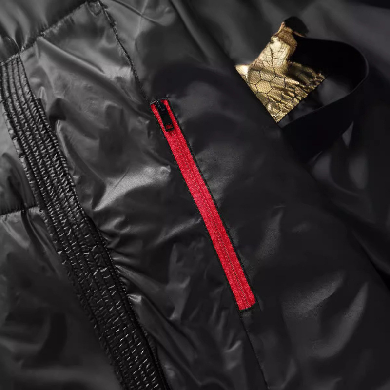 Išorinis žieminis švarkas su gobtuvu, laisvas kirpimas, stora medžiaga, priekinis užtrauktukas, Silk Cotton audinys