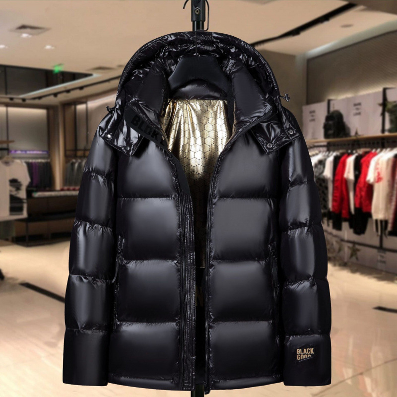 Išorinis žieminis švarkas su gobtuvu, laisvas kirpimas, stora medžiaga, priekinis užtrauktukas, Silk Cotton audinys