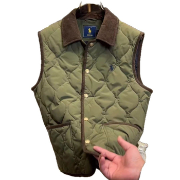 Muška lagano topla pamučna vesta za jesen i zimu s reverom, casual stil