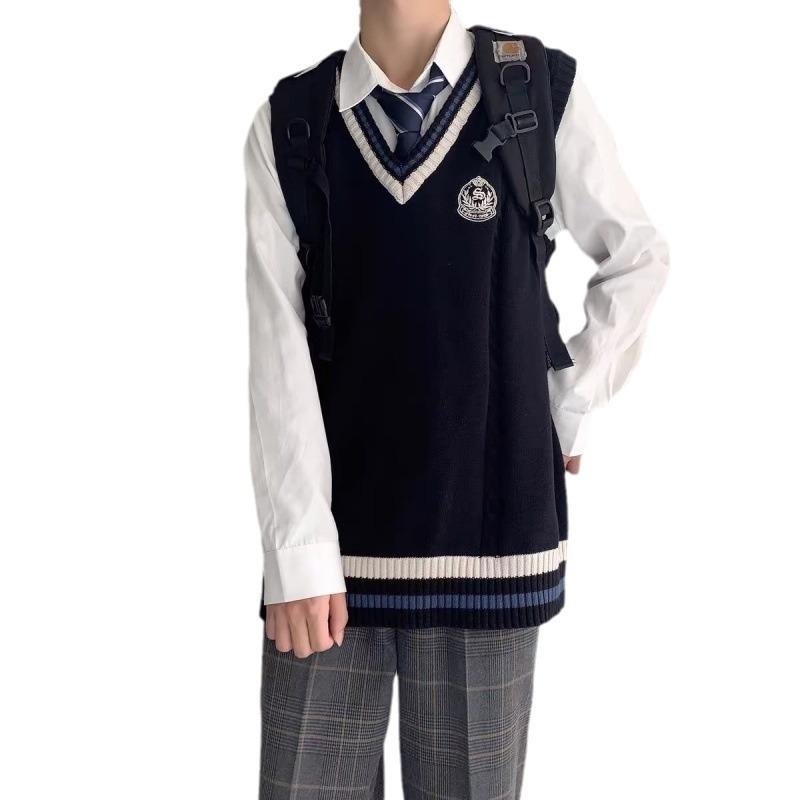 Безръкав жилет, плетен, свободна кройка, едноцветен модел, памук 95%, за тийнейджъри, зима (Свободна кройка; Едноцветен модел; Памук 95%; За зима; За тийнейджъри)