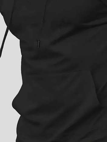 Мъжка качулкова жилетка без ръкави, свободна кройка, полиестер, вградени джобове, летен модел