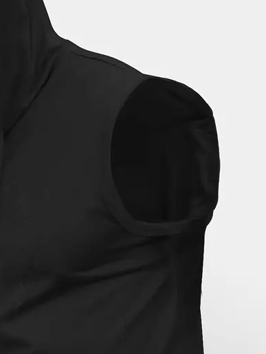 Мъжка качулкова жилетка без ръкави, свободна кройка, полиестер, вградени джобове, летен модел