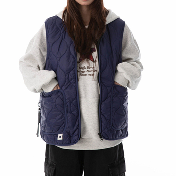 Γιλέκο από βαμβάκι με φλίς επένδυση για φθινοπωρινό-χειμερινό, ελαφριά χαλαρή γραμμή, χωρίς μανίκια, casual εξωτερικό ρούχο σε ιαπωνικό στυλ εργασίας