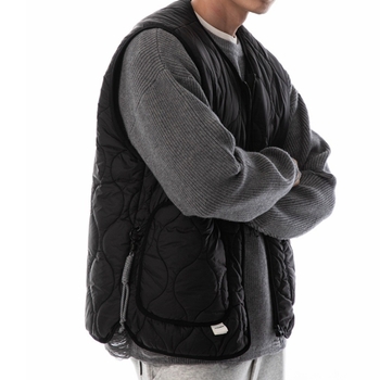 Γιλέκο από βαμβάκι με φλίς επένδυση για φθινοπωρινό-χειμερινό, ελαφριά χαλαρή γραμμή, χωρίς μανίκια, casual εξωτερικό ρούχο σε ιαπωνικό στυλ εργασίας