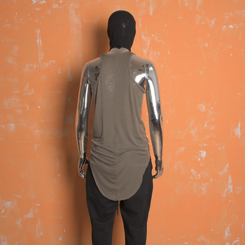 Безръкав топ в корейски стил, Slim-Fit, Lyocell 76% и смеси от химически влакна, тънък плат