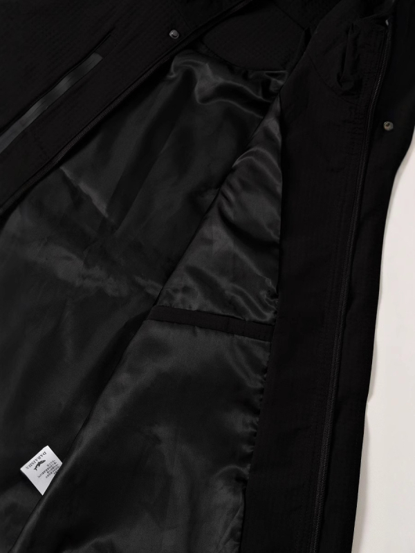 Vesta de lucru pentru bărbați, cu glugă, guler înalt, fermoar, croială lejeră, 100% poliester, mai multe buzunare