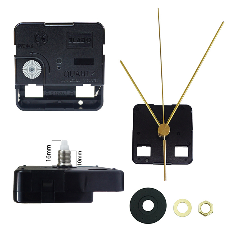 Mosazni pokazivač s tihim kvarcnim pogonom BLADO, bakreni cilindrični jezgra sata, DIY set