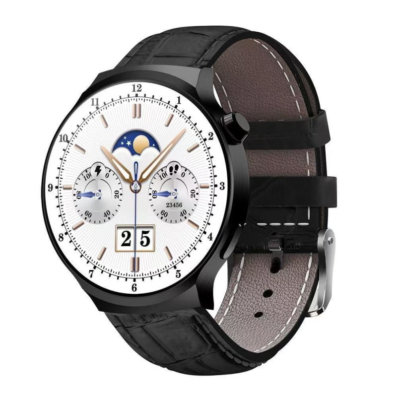 Patriot V8 smartwatch pentru bărbați – cadran rotund, apel Bluetooth, NFC, încărcare USB, rezistență la apă zilnică