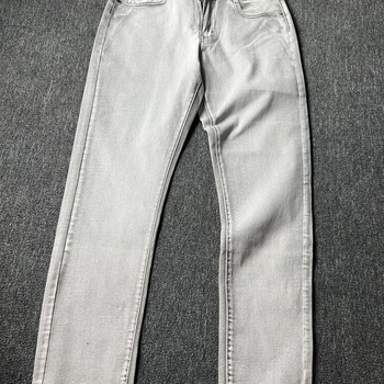 Blugi bărbați cu design triunghi, croială slim straight casual (talie dublă; fermoar cu bandă; catifea texturată; țesătură poliester; patru sezoane)