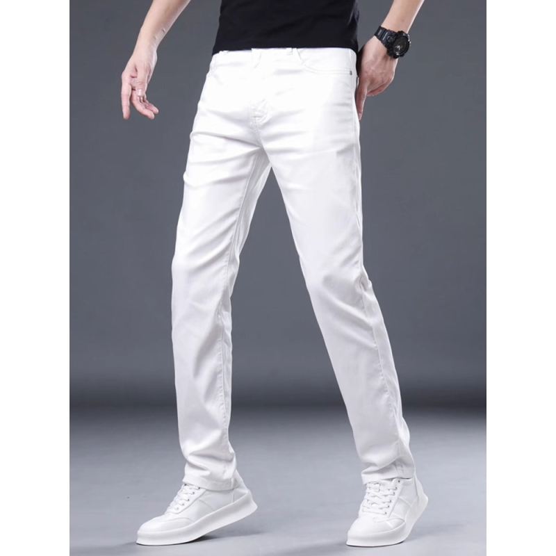 Jeans croială dreaptă, denim din bumbac, talie medie, închidere cu fermoar