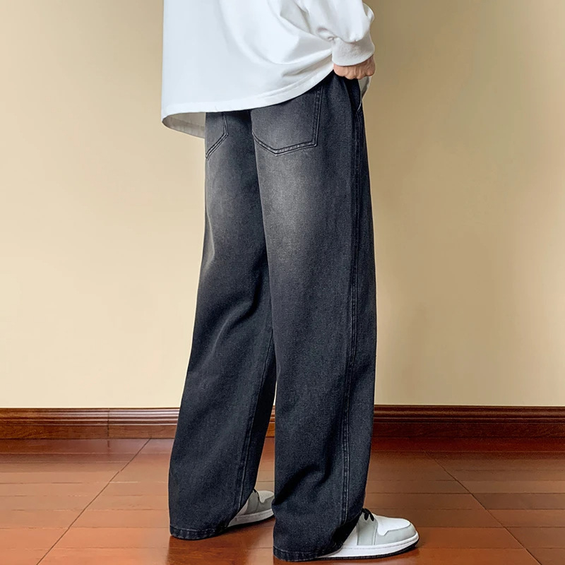 Jeans - retro croială dreptunghiulară, croială lejeră, fermoar, talie medie, pantaloni lungi (material Chenille cu păr de iepure)