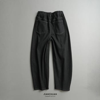 Jeanși bărbătești de iarnă din denim de bumbac, croială dreaptă, căptușeală din catifea