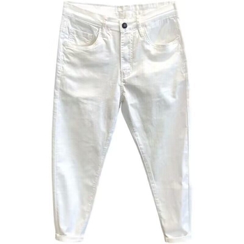 Jeanși pentru bărbați din denim/cotton, microelastic, talie medie, lungime cropped