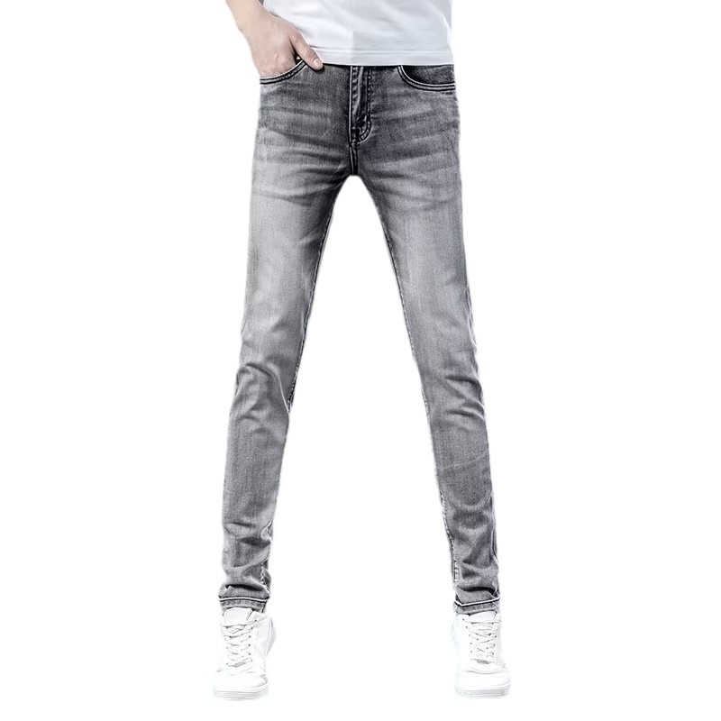 Jeansi pentru bărbați Slim-Fit, croială dreaptă, detaliu jacquard, căptușeală fleece, talie dublă